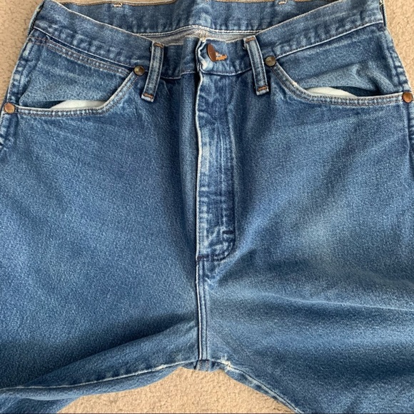 Vintage Wrangler Cowboy Cut Rigid Long Jeans Made in USA / 33 X 36 - Picture 6 of 12